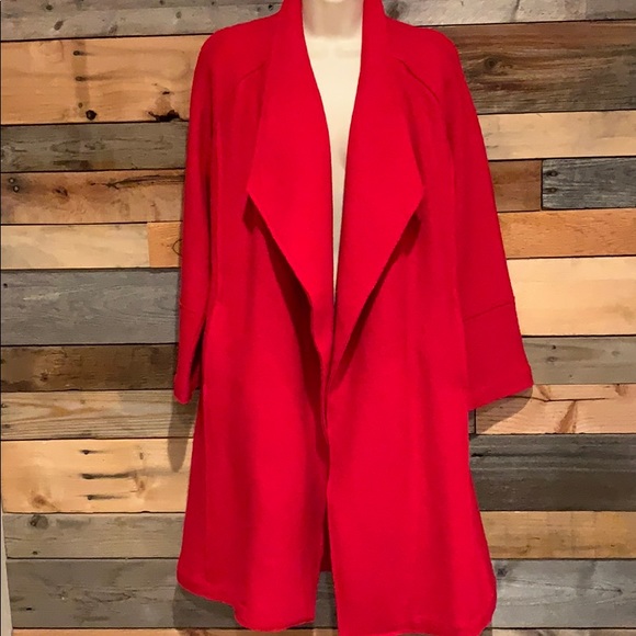 Tahari Jackets & Blazers - Tahari Boiled Wool Drape Front Coat